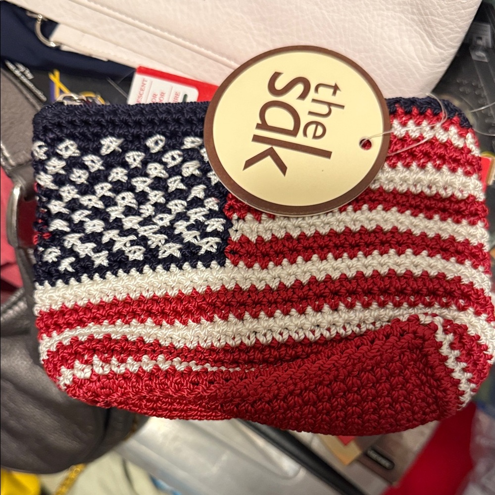The Sak Patriotic Crochet Pouch